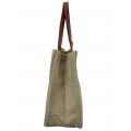 9220- BEIGE CANVAS TOTE BAG